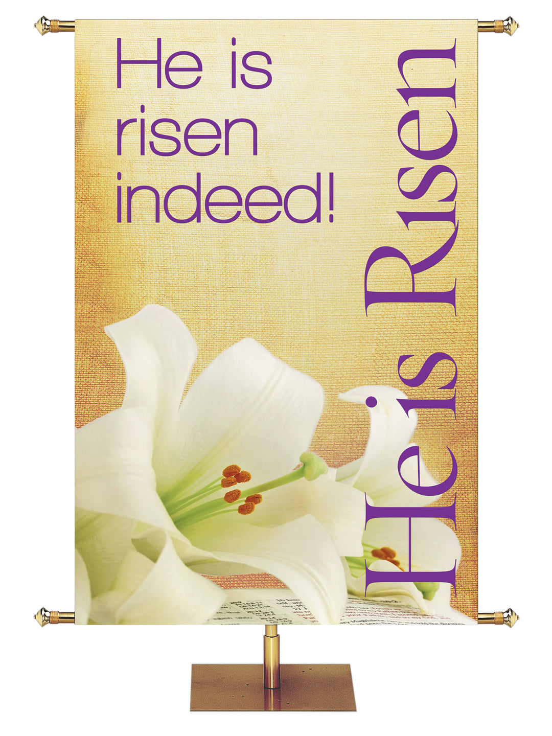Rustic Easter He Is Risen - Easter Banners - PraiseBanners