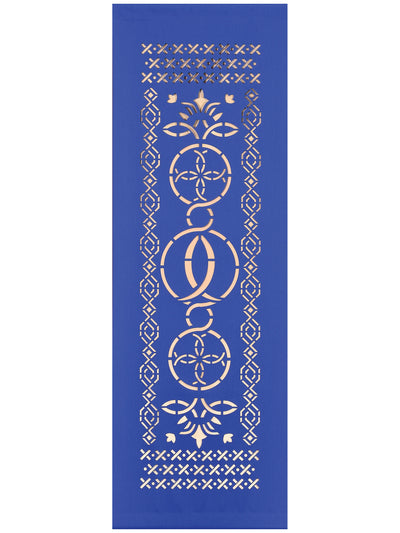 Ecclesiastical Banner sculpted with Fish Symbol on Blue, Green, Purple, Red or White Fabric