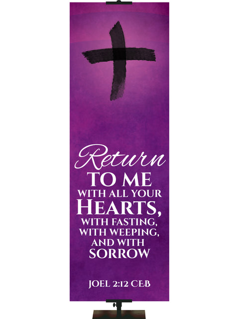 Signs of Easter Cross of Ashes Left - Easter Banners - PraiseBanners
