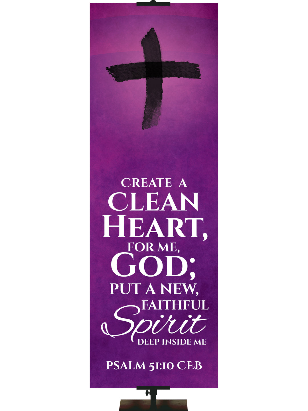 Signs of Easter Cross of Ashes Right - Easter Banners - PraiseBanners