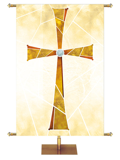 Eternal Emblems of Easter Cross Left Symbol - Easter Banners - PraiseBanners