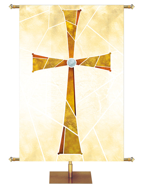 Eternal Emblems of Easter Cross Left Symbol - Easter Banners - PraiseBanners