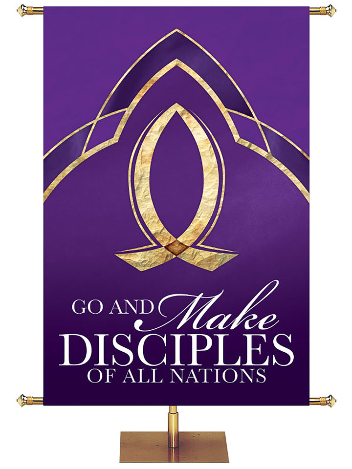 Eternal Emblems of Faith Go And Make Disciples - Liturgical Banners - PraiseBanners