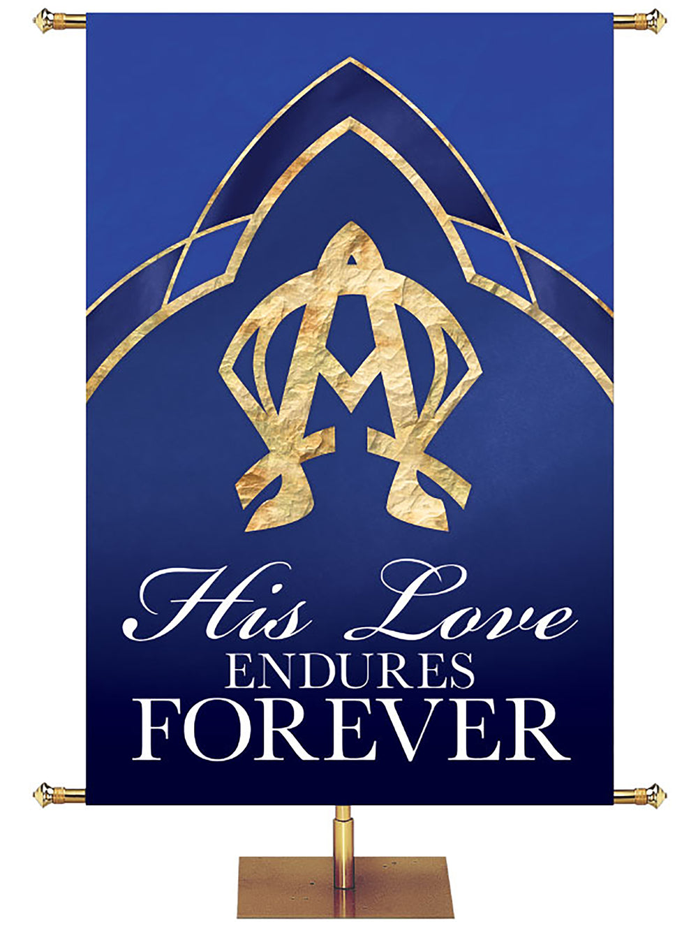 Eternal Emblems of Faith His Love Endures Forever - Liturgical Banners - PraiseBanners