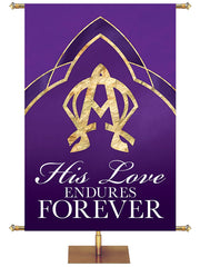 Eternal Emblems of Faith His Love Endures Forever - Liturgical Banners - PraiseBanners