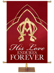 Eternal Emblems of Faith His Love Endures Forever - Liturgical Banners - PraiseBanners