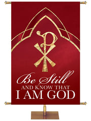 Eternal Emblems of Faith Be Still And Know - Liturgical Banners - PraiseBanners