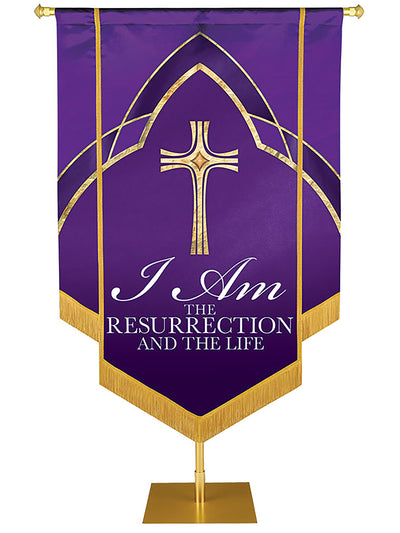 Resurrection And The Life Embellished Banner
