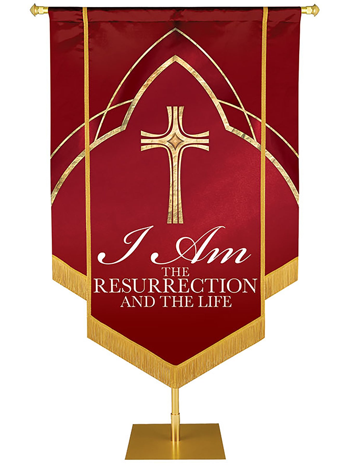 Resurrection Program Banner Resurrection And The Life Embellished Banner