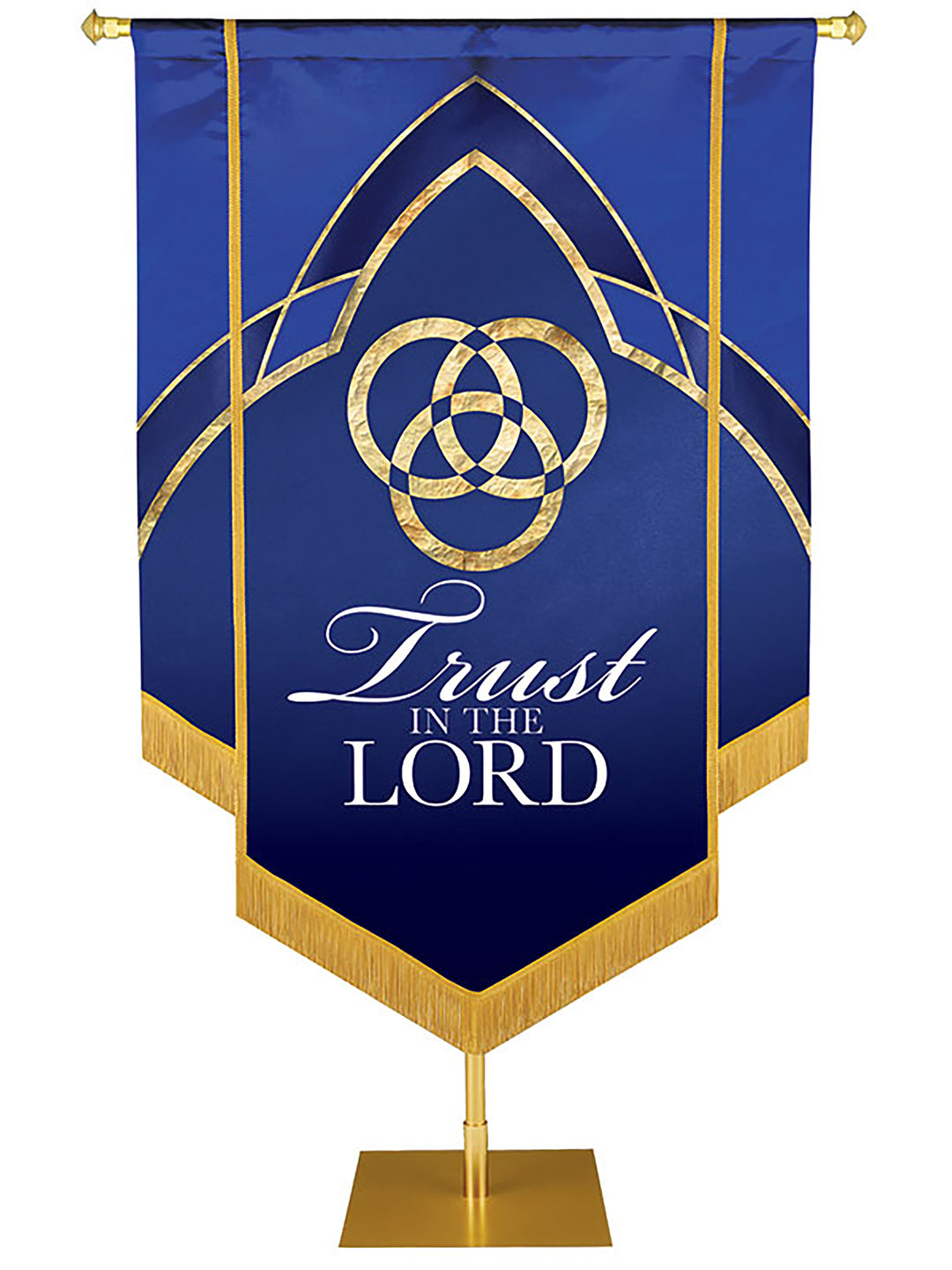 Eternal Emblems of Faith Trust In The Lord Embellished Banner - Handcrafted Banners - PraiseBanners