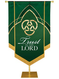 Eternal Emblems of Faith Trust In The Lord Embellished Banner - Handcrafted Banners - PraiseBanners