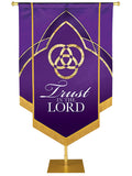 Eternal Emblems of Faith Trust In The Lord Embellished Banner - Handcrafted Banners - PraiseBanners