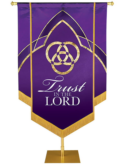 Eternal Emblems of Faith Trust In The Lord Embellished Banner - Handcrafted Banners - PraiseBanners