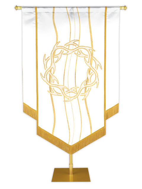 Experiencing God Crown of Thorns Embellished Banner - Handcrafted Banners - PraiseBanners