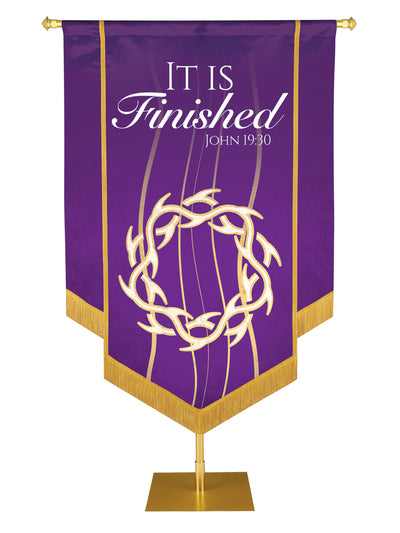 Experiencing God Embellished Crown of Thorns, It Is Finished Banner