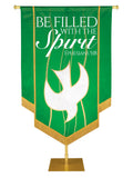 Experiencing God Dove, Filled With The Spirit Embellished Banner - Handcrafted Banners - PraiseBanners