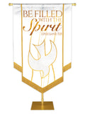 Experiencing God Dove, Filled With The Spirit Embellished Banner - Handcrafted Banners - PraiseBanners