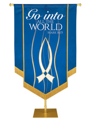 Experiencing God Embellished Fish, Go Into The World Banner