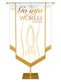 Experiencing God Fish, Go Into The World Embellished Banner - Handcrafted Banners - PraiseBanners