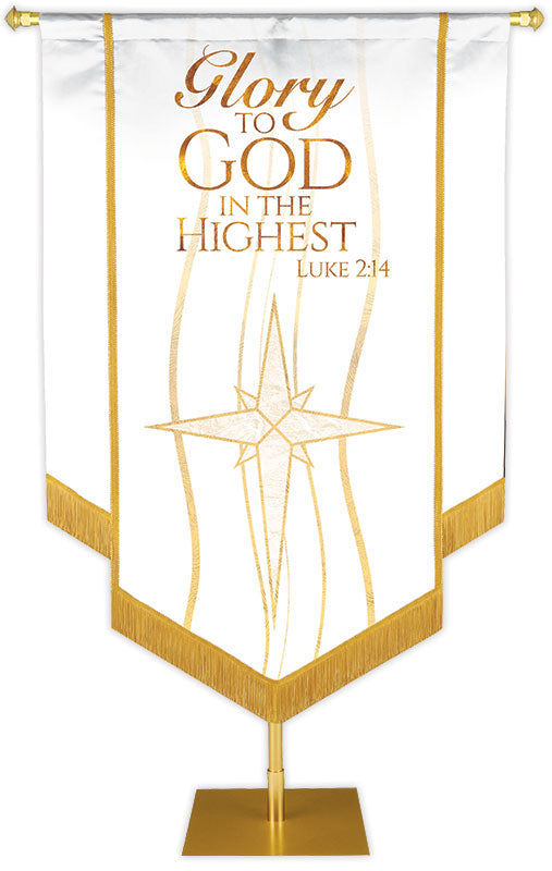 Experiencing God Star, Glory to God Embellished Banner - Handcrafted Banners - PraiseBanners