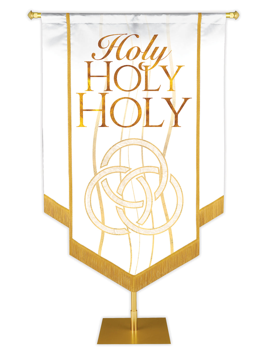 Experiencing God Trinity, Holy Holy Holy Embellished Banner - Handcrafted Banners - PraiseBanners