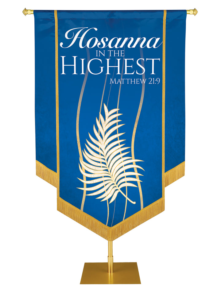 Experiencing God Palm, Hosanna In The Highest Embellished Banner - Handcrafted Banners - PraiseBanners