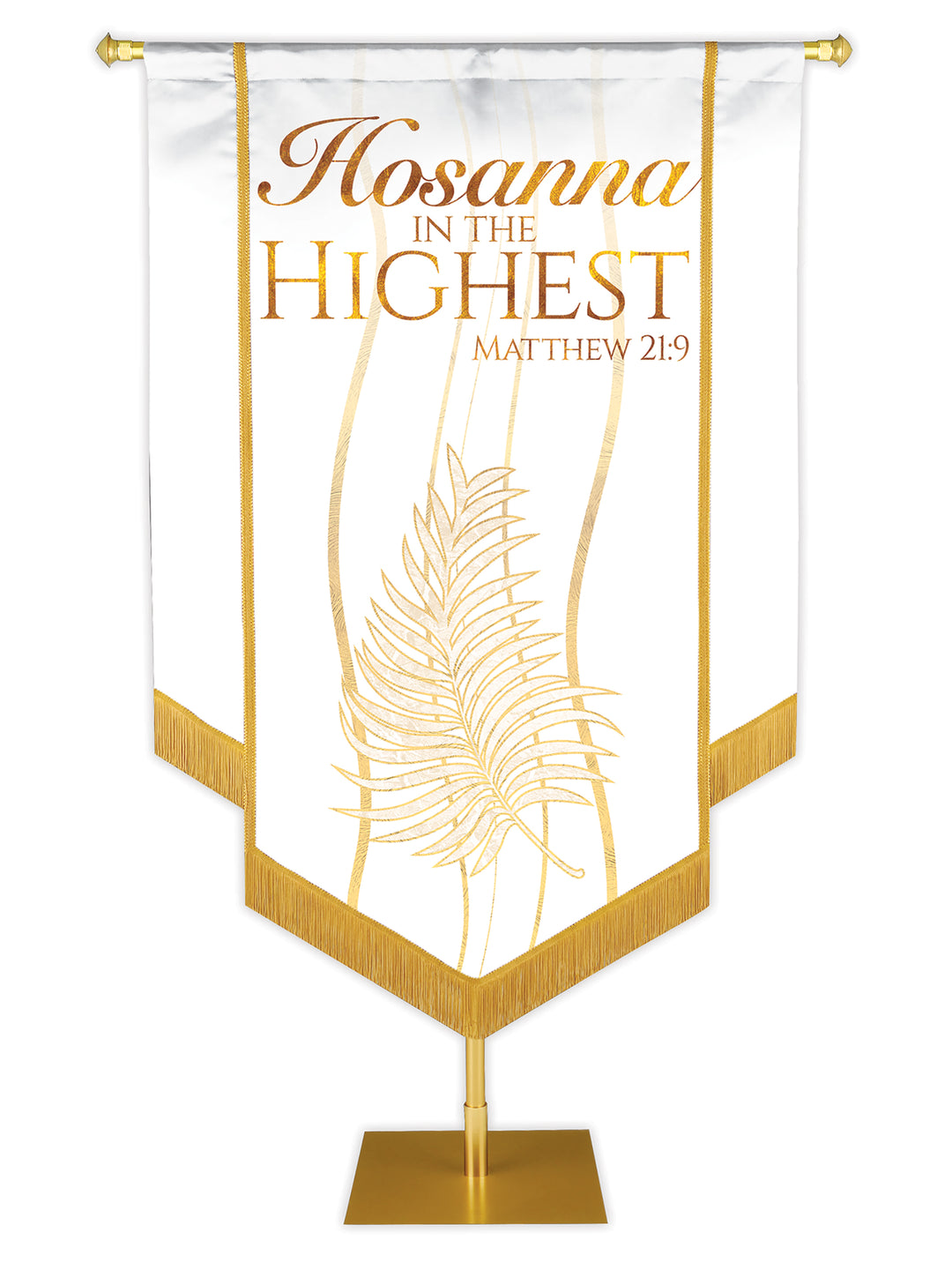 Experiencing God Palm, Hosanna In The Highest Embellished Banner - Handcrafted Banners - PraiseBanners