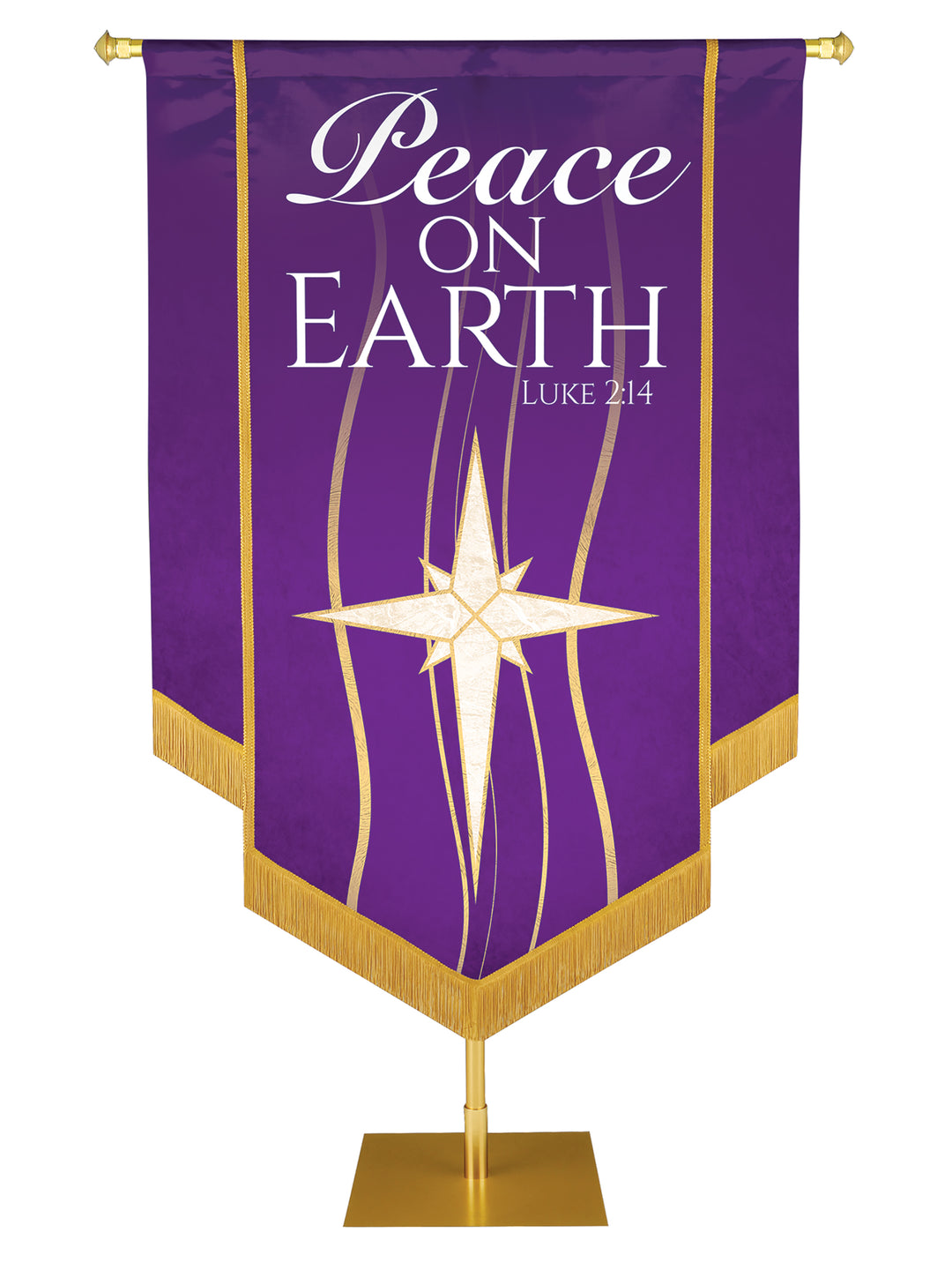 Experiencing God Star, Peace on Earth Embellished Banner - Handcrafted Banners - PraiseBanners