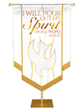 Experiencing God Dove, Pour Out My Spirit Embellished Banner - Handcrafted Banners - PraiseBanners