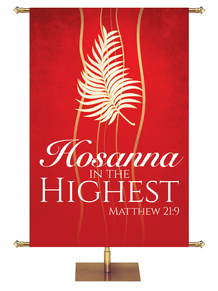Experiencing God Symbols and Phrases Palm, Hosanna In The Highest - Liturgical Banners - PraiseBanners