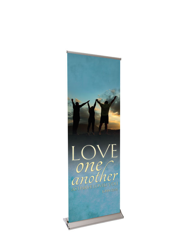 Retractable Banner with Stand Expressions of Love - Love One Another - Year Round Banners - PraiseBanners