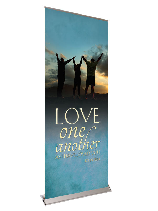 Retractable Banner with Stand Expressions of Love - Love One Another - Year Round Banners - PraiseBanners