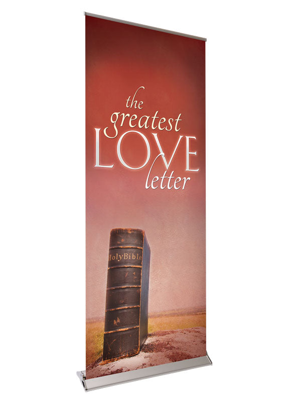 Retractable Banner with Stand Expressions of Love The Greatest Love Letter