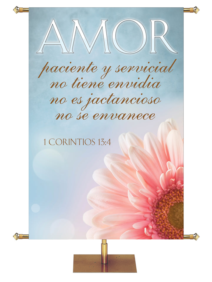 Love, Patient and Kind Spanish Banner for Church
