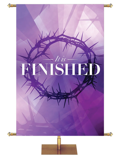 Symbols of Easter It is Finished - Easter Banners - PraiseBanners