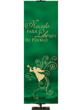 Spanish Advent Foil Born To Set Thy People Free - Advent Banners - PraiseBanners