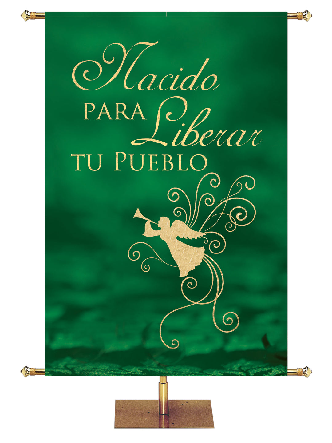 Spanish Advent Foil Born To Set Thy People Free - Advent Banners - PraiseBanners