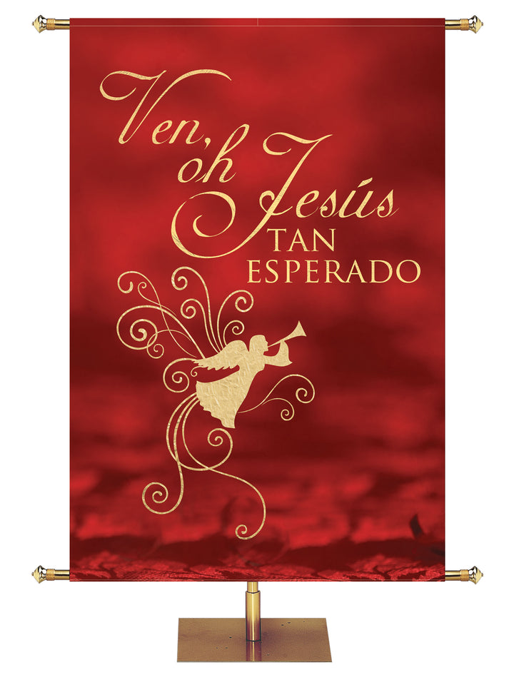 Spanish Advent Foil Come Jesus - Advent Banners - PraiseBanners