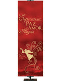Spanish Advent Foil Hope, Peace, Love, Joy - Advent Banners - PraiseBanners