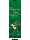 Spanish Advent Foil Hope, Peace, Love, Joy - Advent Banners - PraiseBanners