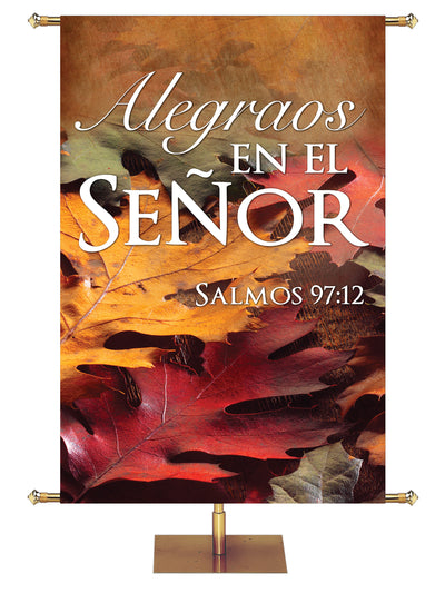 Spanish Fall & Thanksgiving Banner Rejoice In the Lord