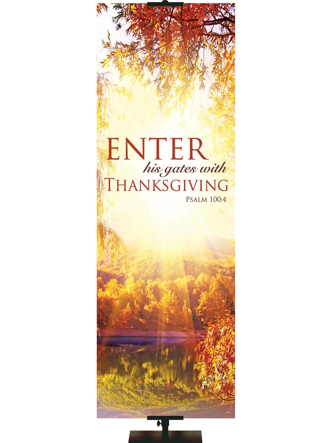 Expressions of Gratitude Background Style B Enter His Gates - Fall Banners - PraiseBanners