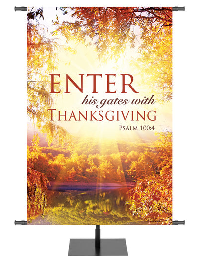 Enter His Gates Style B Expressions of Gratitude Fall Banner