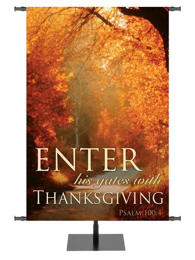 Style A Enter His Gates Expressions of Gratitude Fall Banner