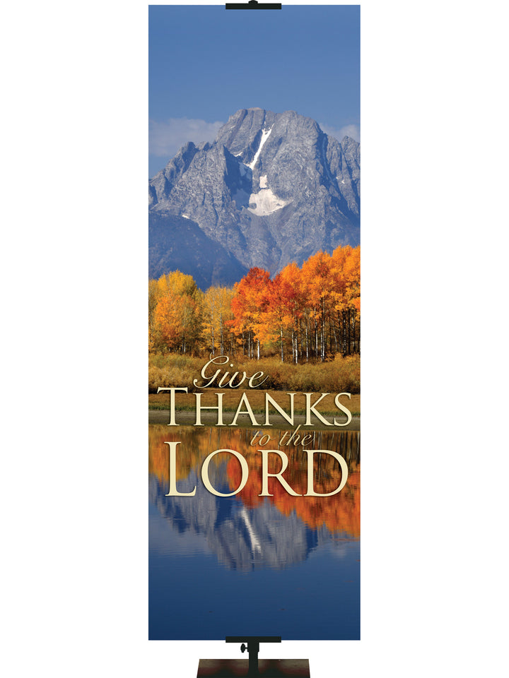 Expressions of Gratitude Background Style C Give Thanks to the Lord - Fall Banners - PraiseBanners