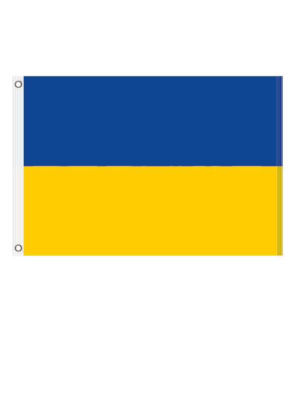 Flag of Ukraine 3 ft x 5 ft top half field of solid blue, bottom half field of solid yello