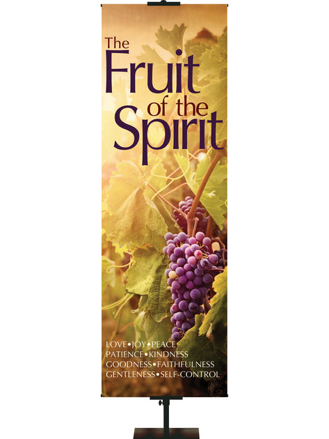 Fruit of the Spirit Grapes Banner – PraiseBanners