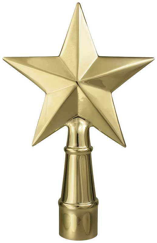 Brass Star Flagpole Ornament - Other Church Products - PraiseBanners
