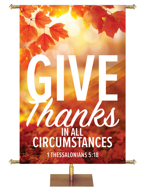 Golden Harvest Give Thanks - Fall Banners - PraiseBanners