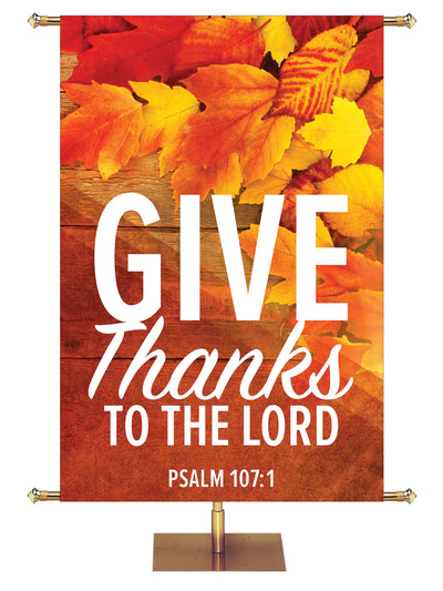 Golden Harvest Give Thanks to the Lord - Fall Banners - PraiseBanners
